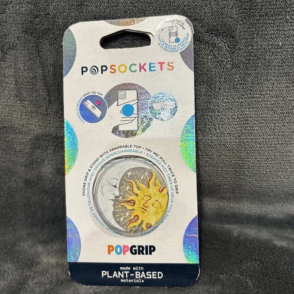 PopSockets PopGrip Premium Phone Grip &‎ Stand - Translucent Sun And Moon